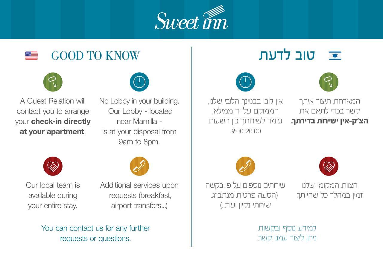 Sweet Inn Apartments - Amatsya Street Gerusalemme Esterno foto
